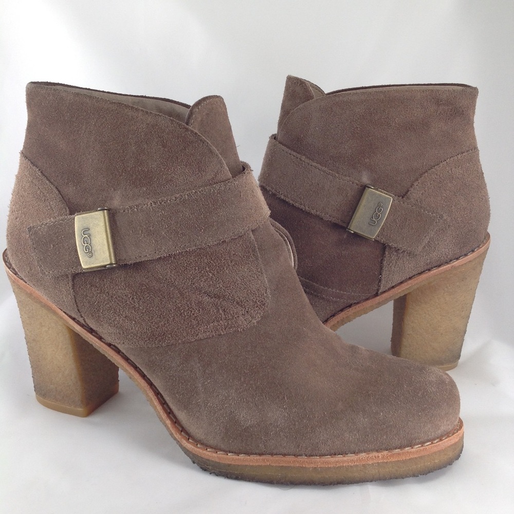 Ugg Leather Brienne Ankle Boots